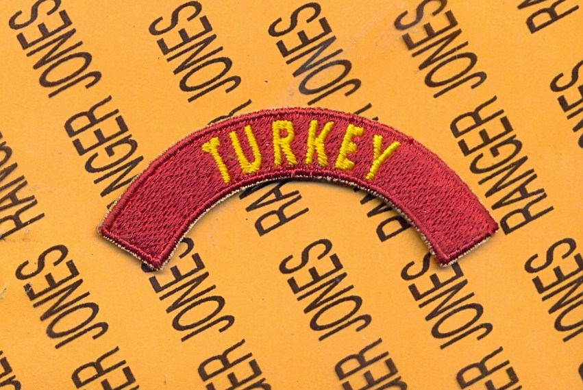 US Army Transportation Command TURKEY 3" tab arc patch