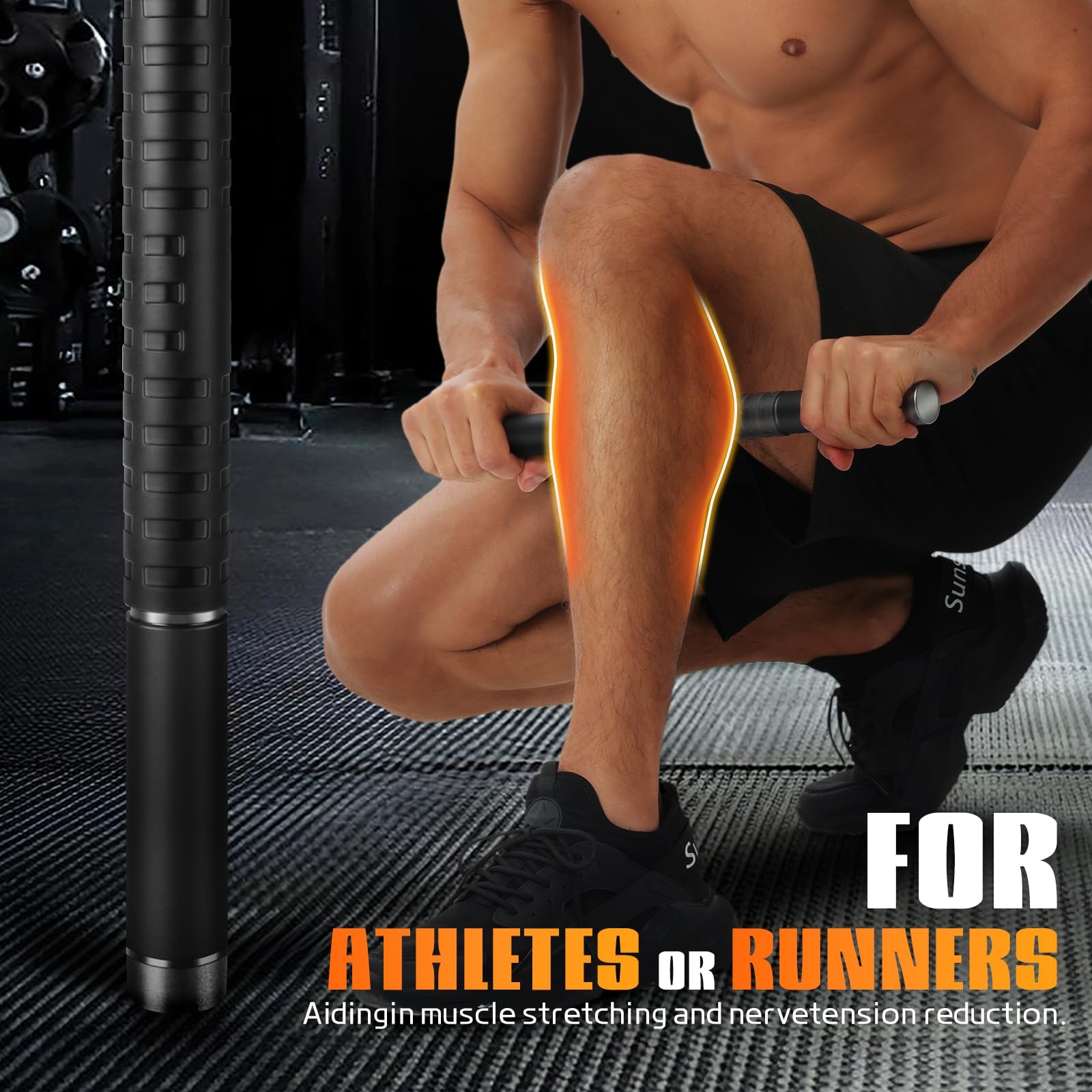 Muscle Roller Stick, Massage for Deep Tissue Massage, Black