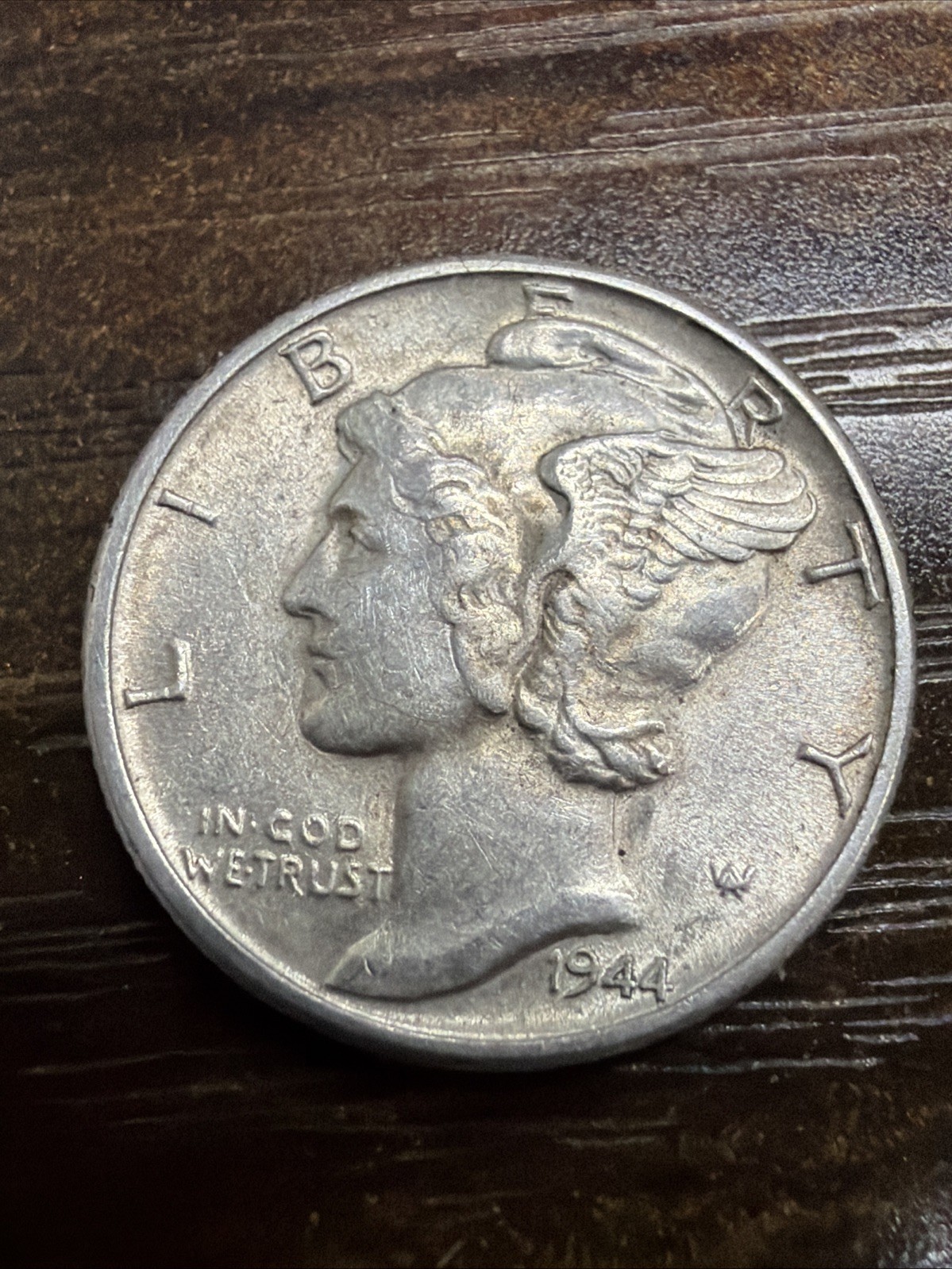 1944 UNC Mercury Dime - Actual Silver Coin Shown Same Day Shipping Free