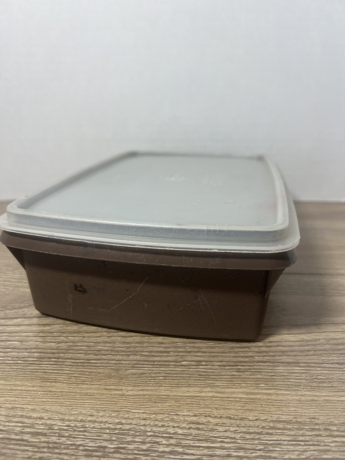 Tupperware Tuppercraft Container stow & go Box Brown Removable Tray 767-2