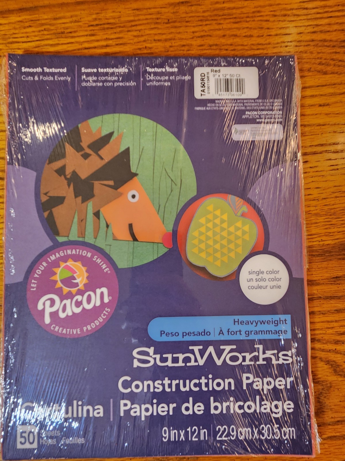 Pacon  Construction Paper, 9 x 12, Red, 50 Sheets/Pack
