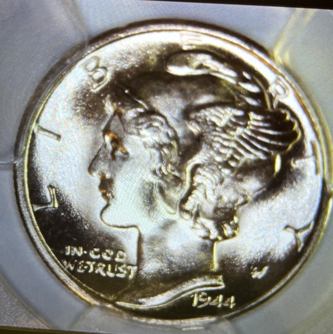 1944D/D MERCURY DIME FB ** SOLID PRISTINE GEM **RPM FS-501--READ DISCRIPTION