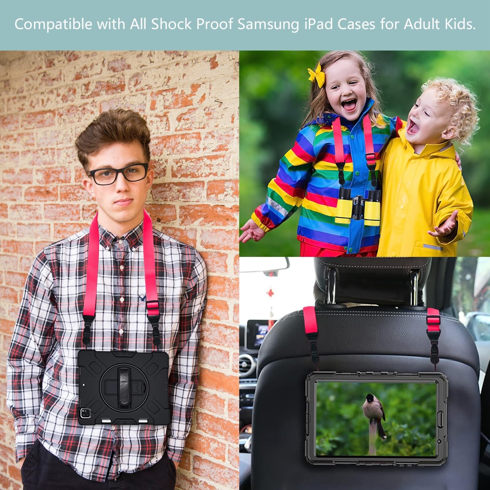 Adjustable Shoulder Strap:Comfortable iPad Strap Nylon Neck Lanyard for iPad/...