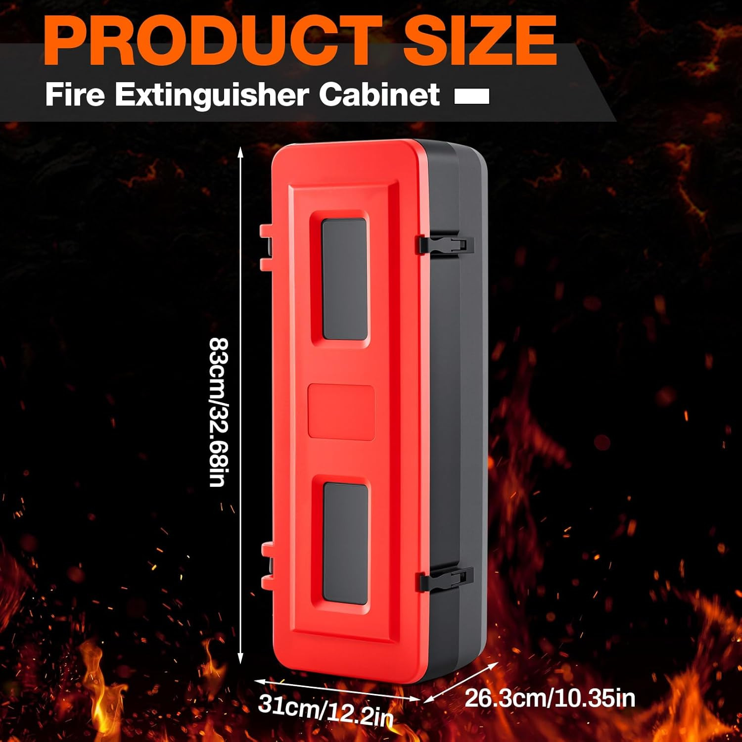 Fire Extinguisher Cabinet Box - 2 Pcs Weatherproof Plastic Holder Case