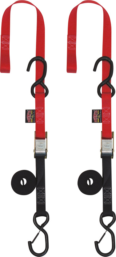 POWERTYE MFG. POWERTYE MFG 23621-SR 1 Inch Cam Buckle with Sewn-In Soft-Tye Red