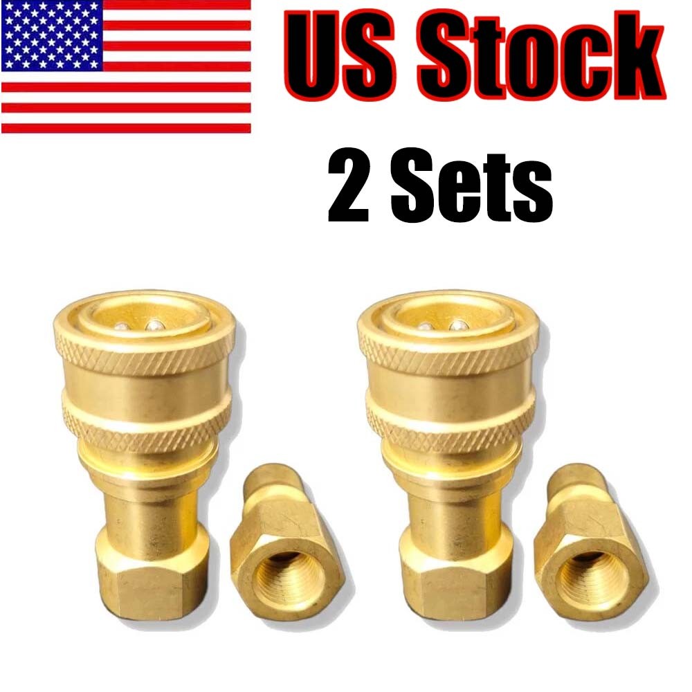 2Sets Carpet Cleaning 1/4" Brass Quick Disconnect for Wands Hoses Accessories US