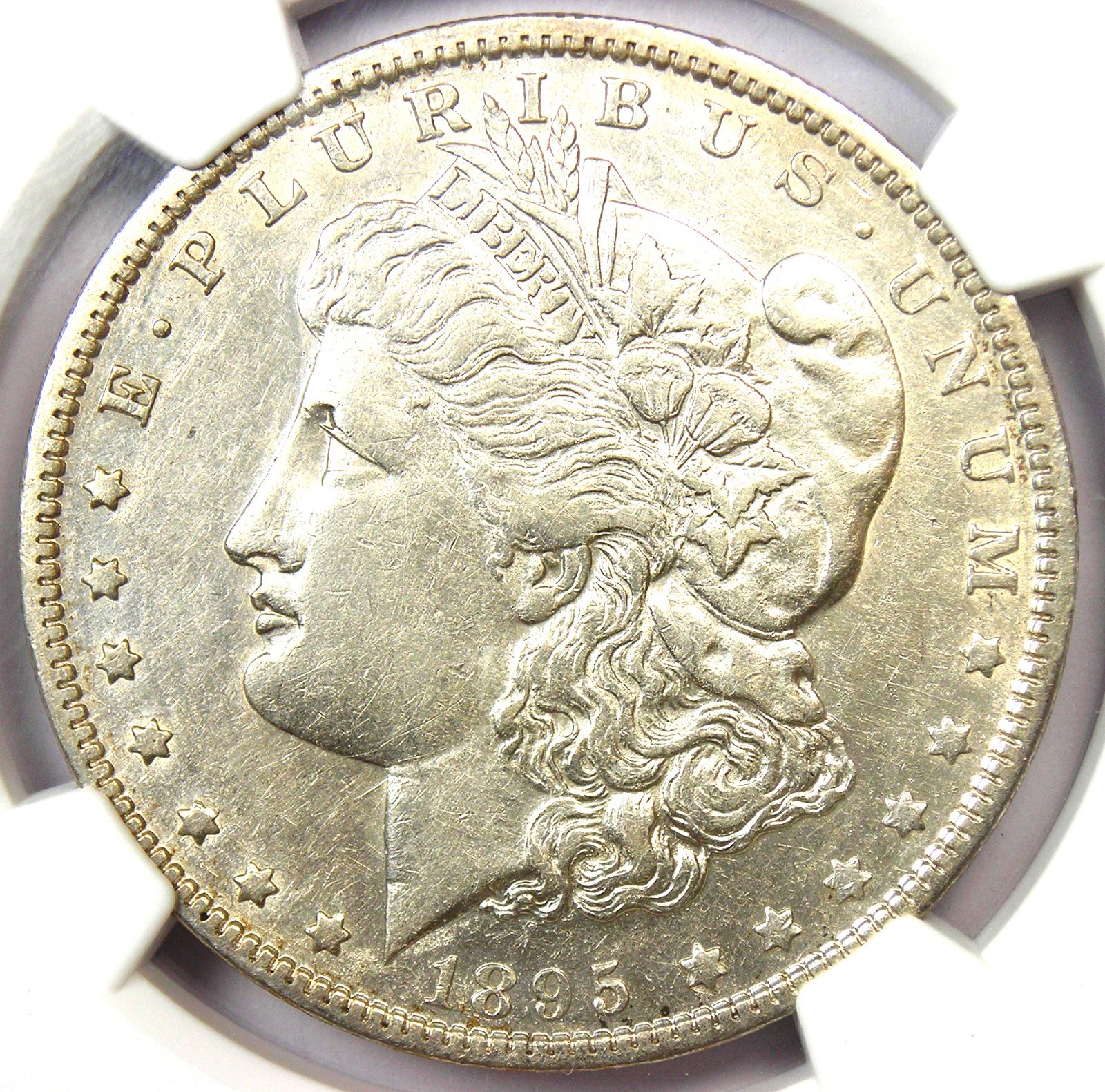 1895-O Morgan Silver Dollar $1 Coin - Certified NGC AU Details - Rare Date in AU