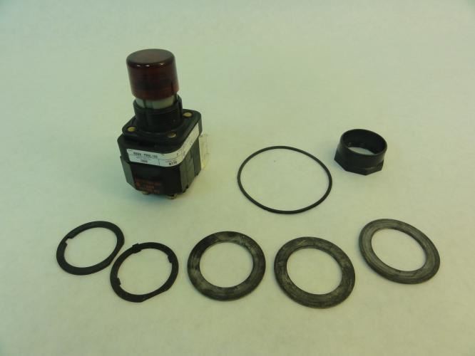 199898 New-No Box; Allen-Bradley 800H-PRBL16R Red Illuminated Push Switch SER F