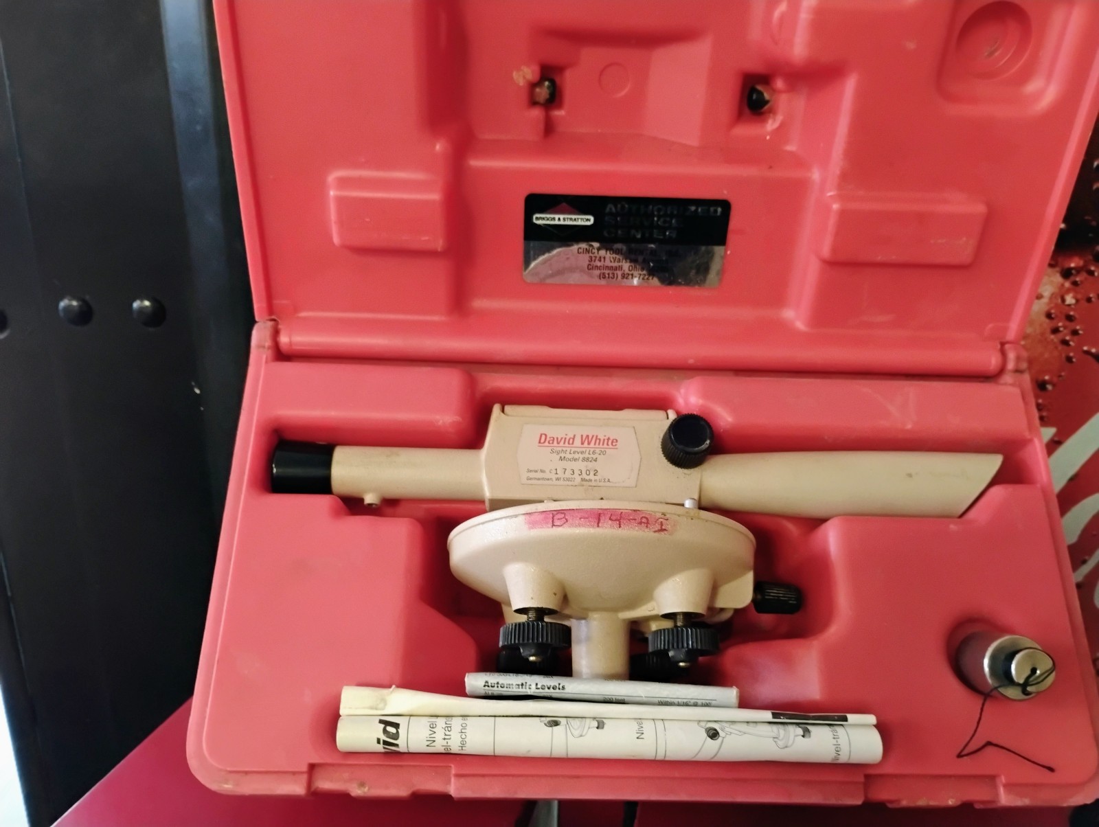 David White Automatic Builder’s Level w/ Tripod – Surveying Tool