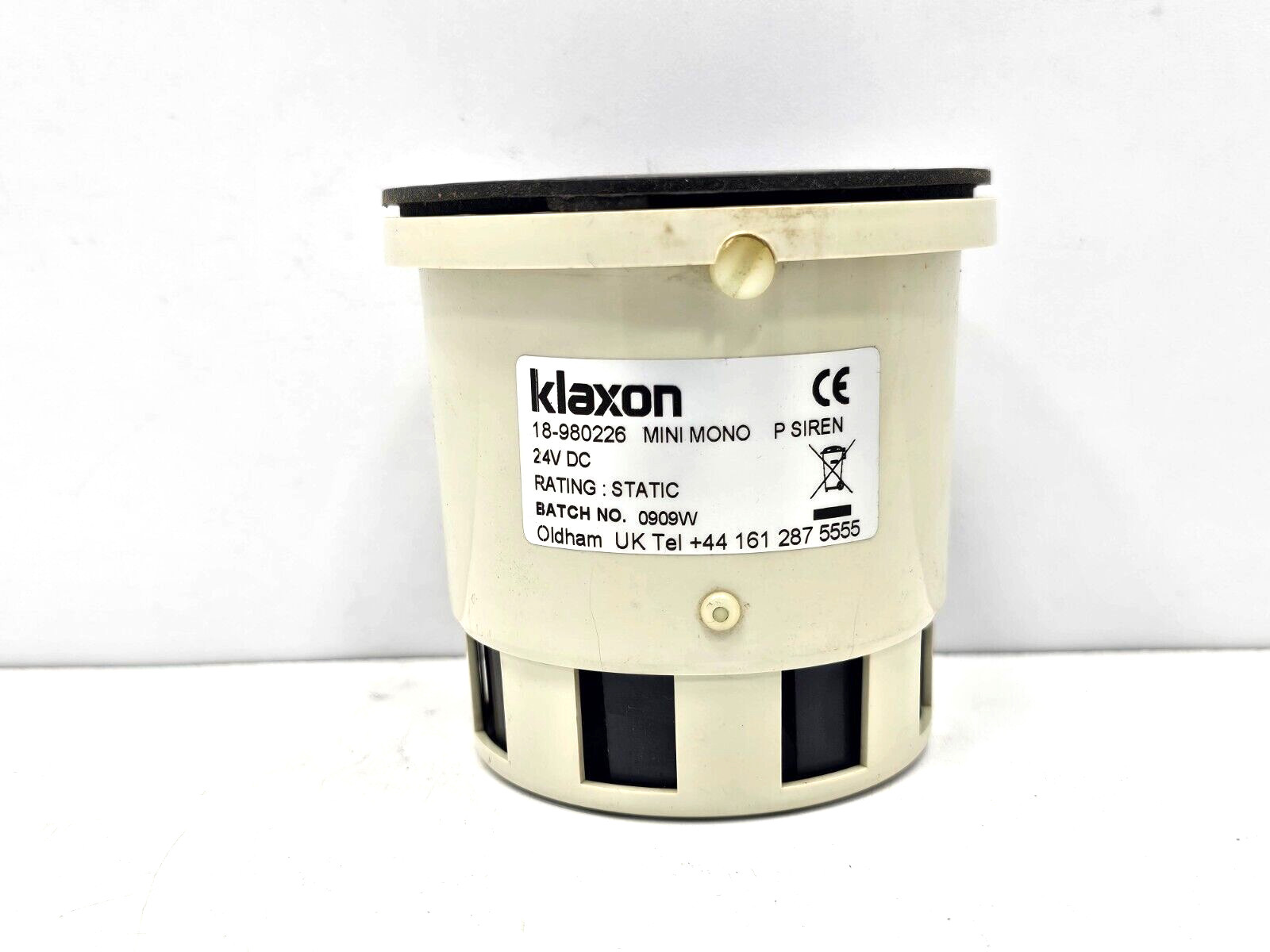 18-980226 KLAXON MINI MONO P SIREN 24V DC