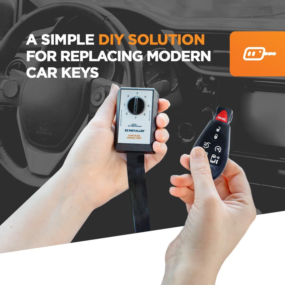 Simple Key Programmer & Key Fob for Select Chrysler, Dodge, Jeep, Ram,