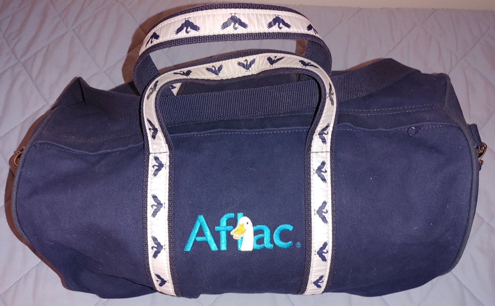 Satchel of New York AFLAC Blue Barrel Overshoulder Bag