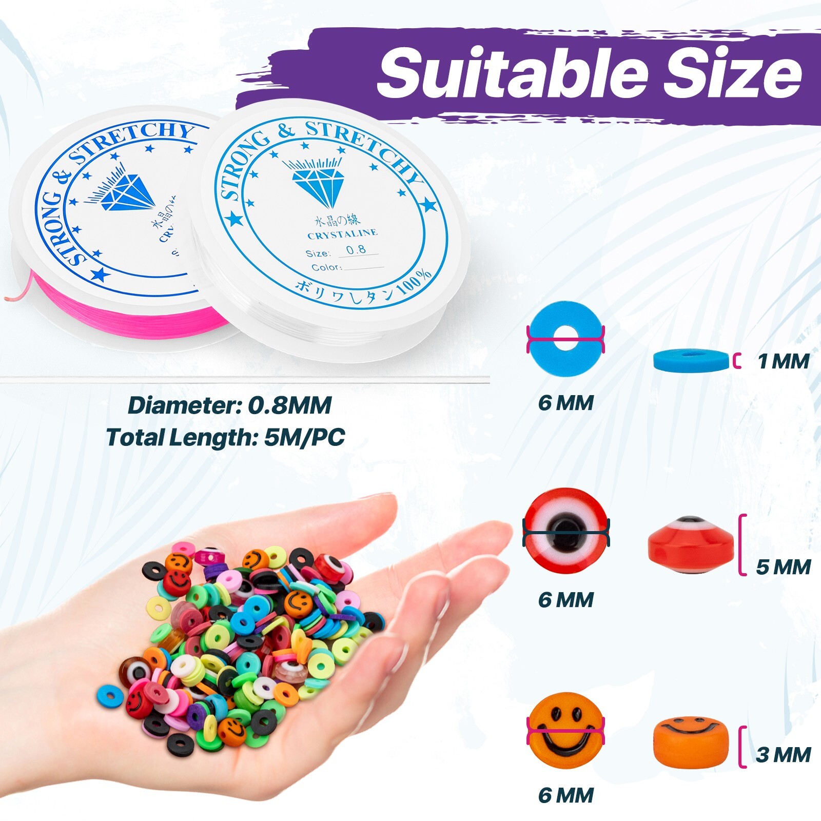 4080pcs Clay Beads Kit Flat Polymer Round Disc DIY Bracelet Jewelry Making Set