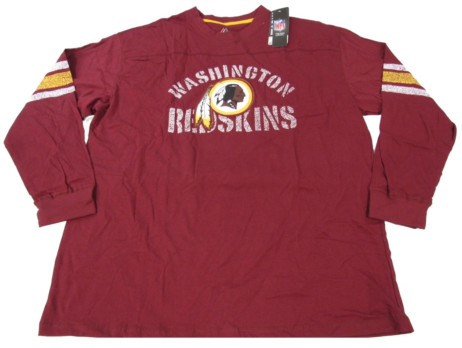Washington Redskins Mens Sizes 2XL-3XL-5XL-6XL-Tall Majestic Long Sleeve Shirt