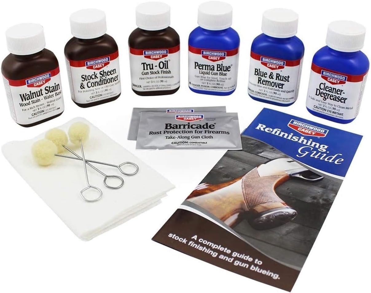 Birchwood Casey Easy-To-Use Deluxe Perma Blue Tru-Oil Complete Finishing Kit