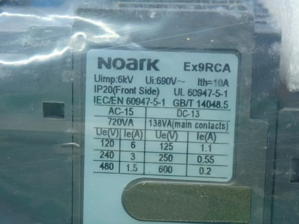 NOARK CONTACTOR RELAY, 4PCS EX9RCA44DBS