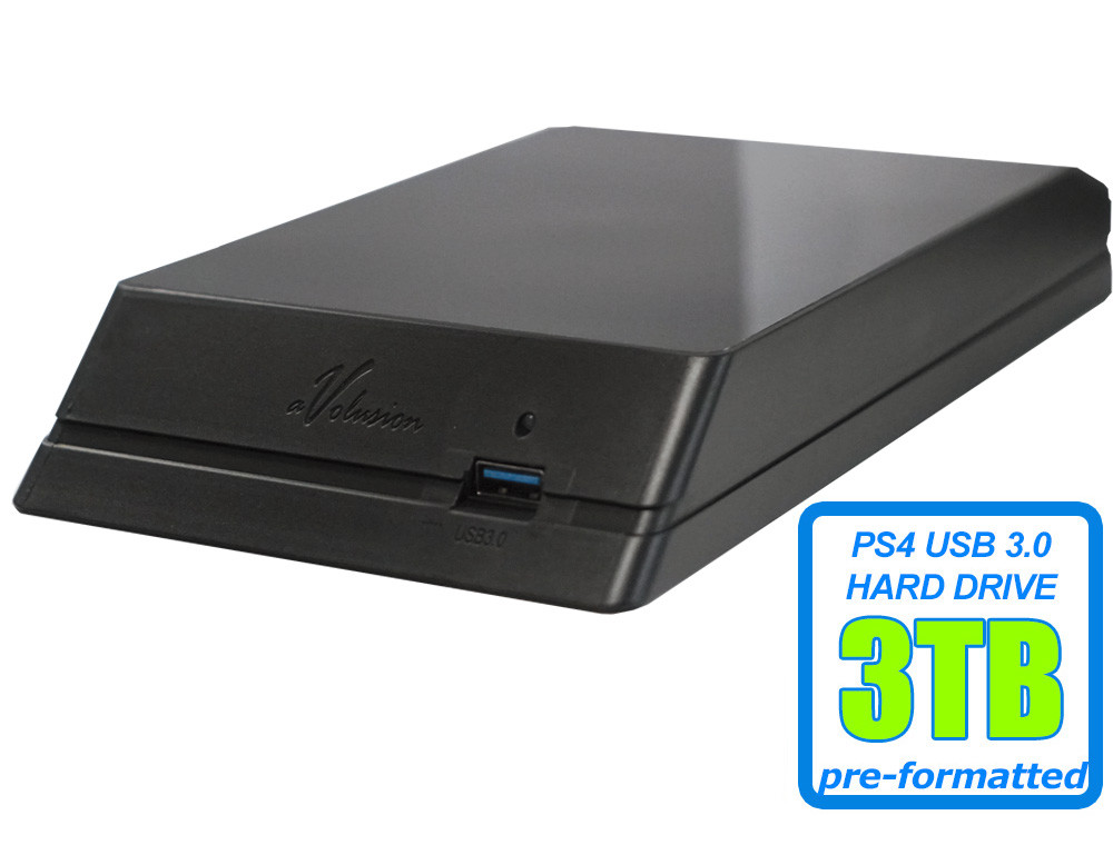 Avolusion (HDDGear) 3TB USB 3.0 External Hard Drive For PS4, PS4 Slim, PS4 Pro