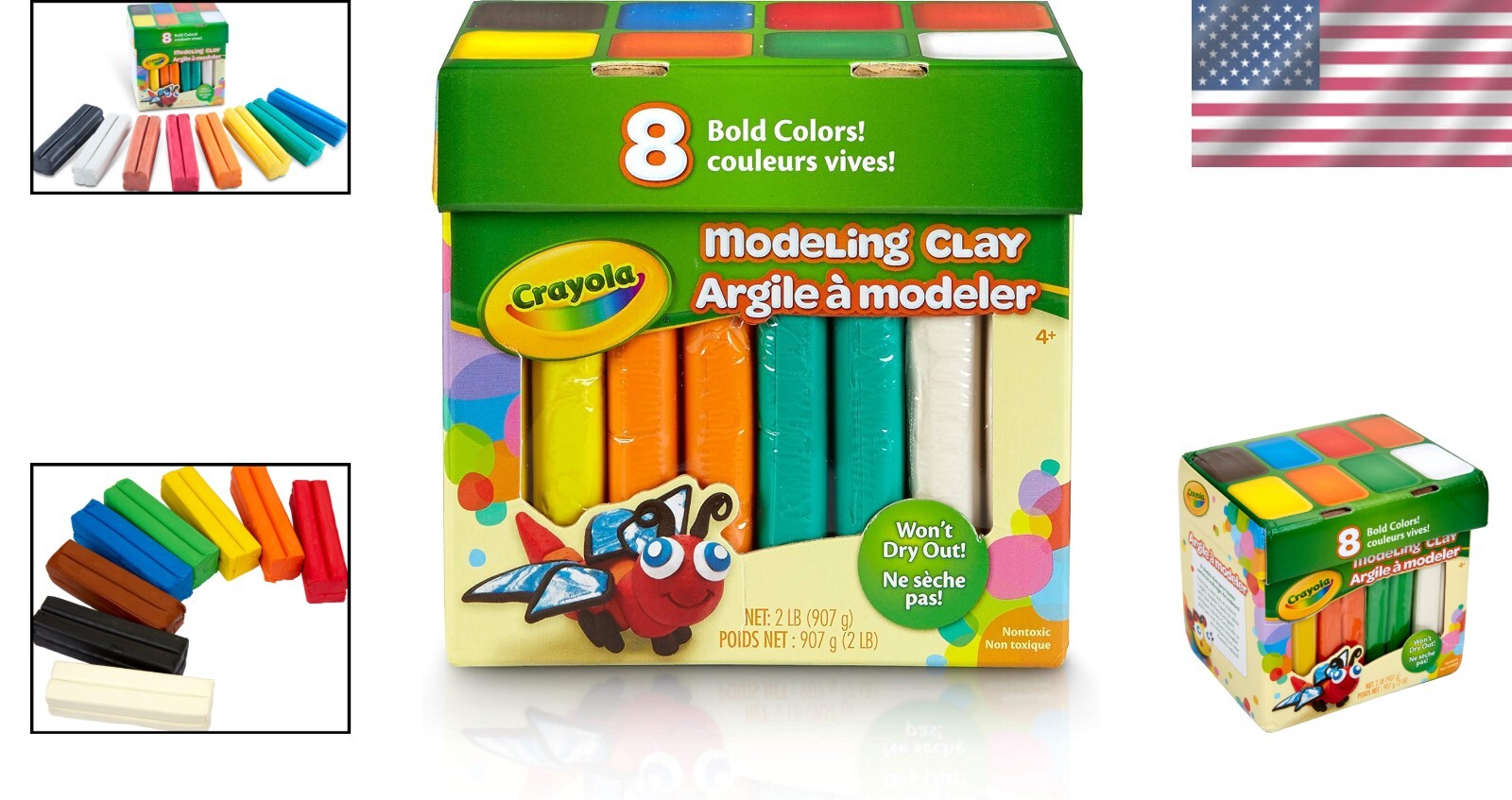 Ultimate 2lbs Modeling Clay Set - Non-Drying, Perfect for Kids 4 & Older