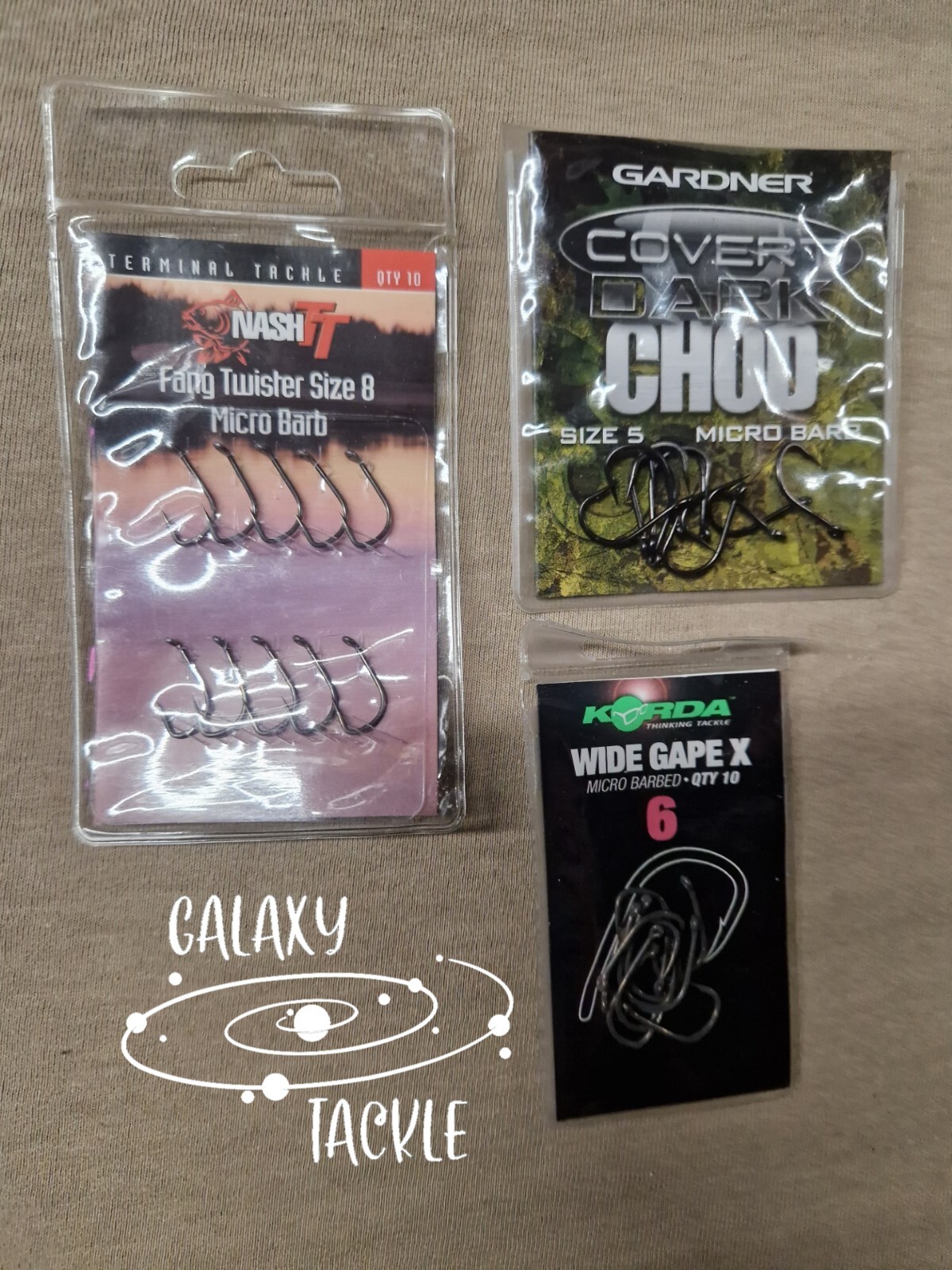 Carp Fishing Hook Selection - Nash / Gardner / Korda Triple Pack (B13)