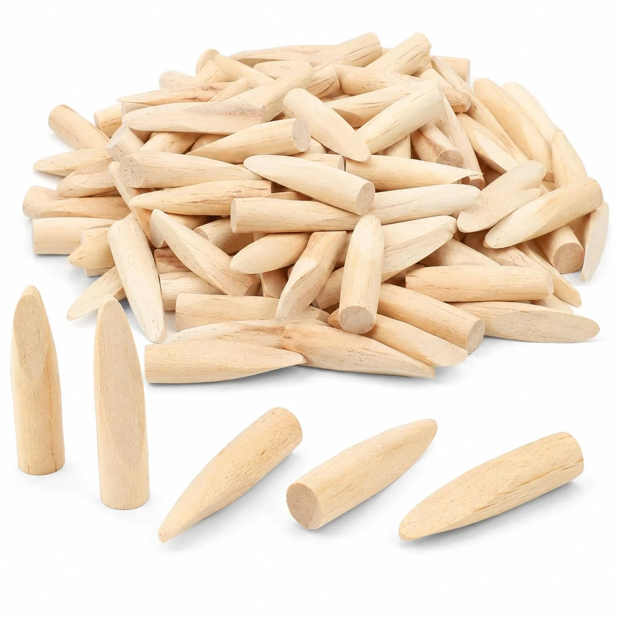100PCS Solid Wood Pocket Hole Plugs, 3/8 Inch Pine Wood Plugs Pocket Screw Ji...