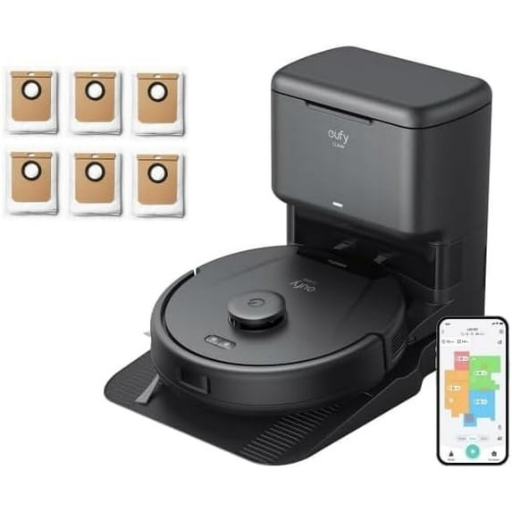 eufy RoboVac L60 with Auto-Empty Station, 5000Pa Suction, Includes 6 Dust Bags