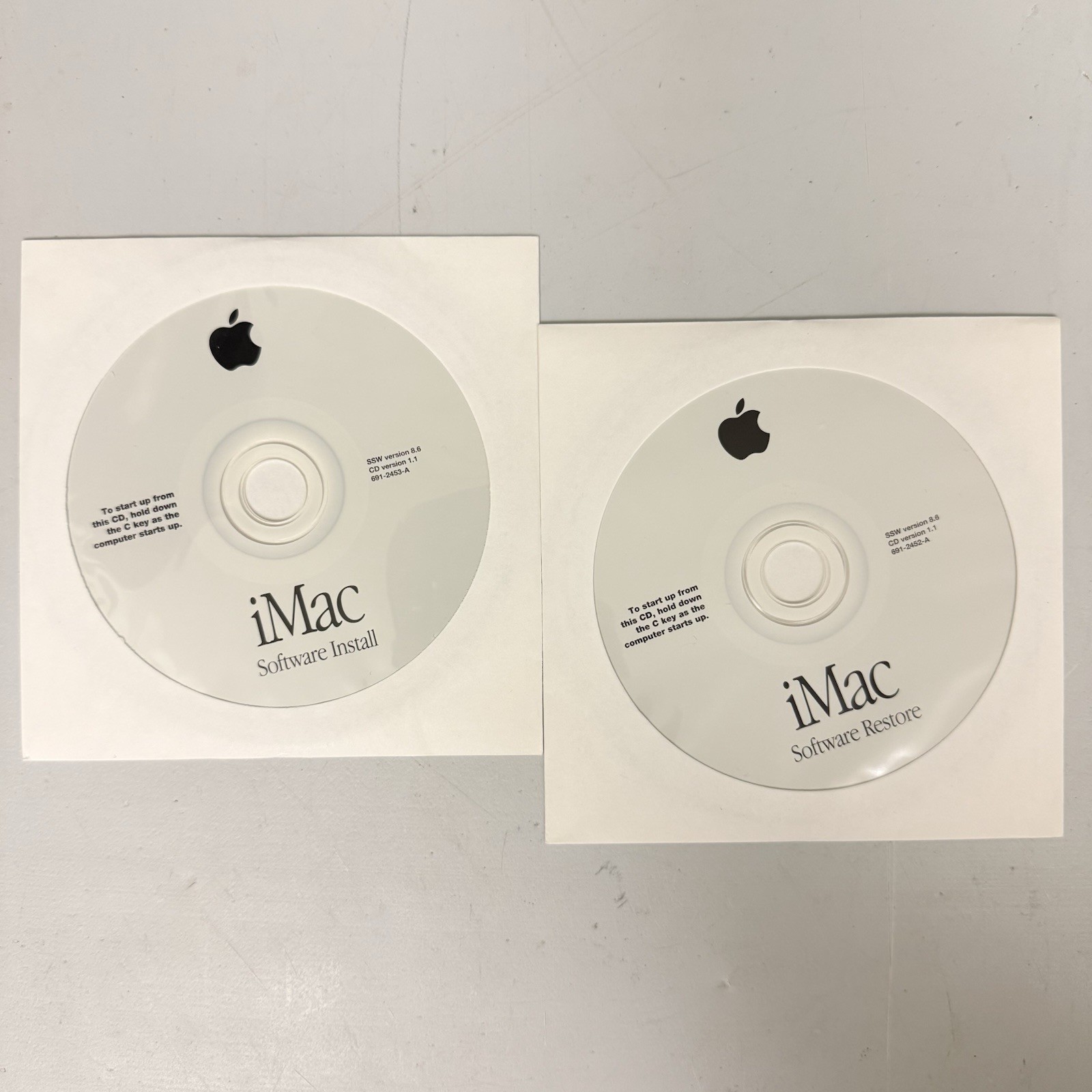 iMac 1999 8.6 Software Install & Restore CD Set Vintage Apple VG - NOT TESTED