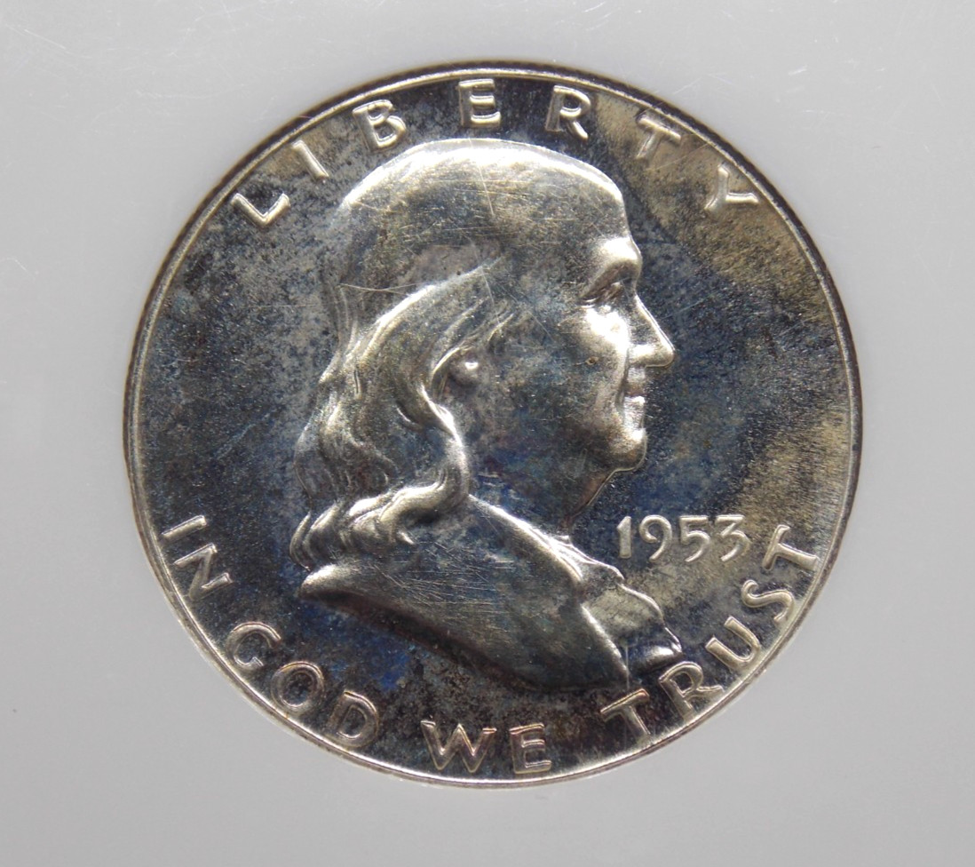 1953 Proof Franklin SILVER Half Dollar 50c NGC PF66 #006 **FATTY** ECC&C, Inc.