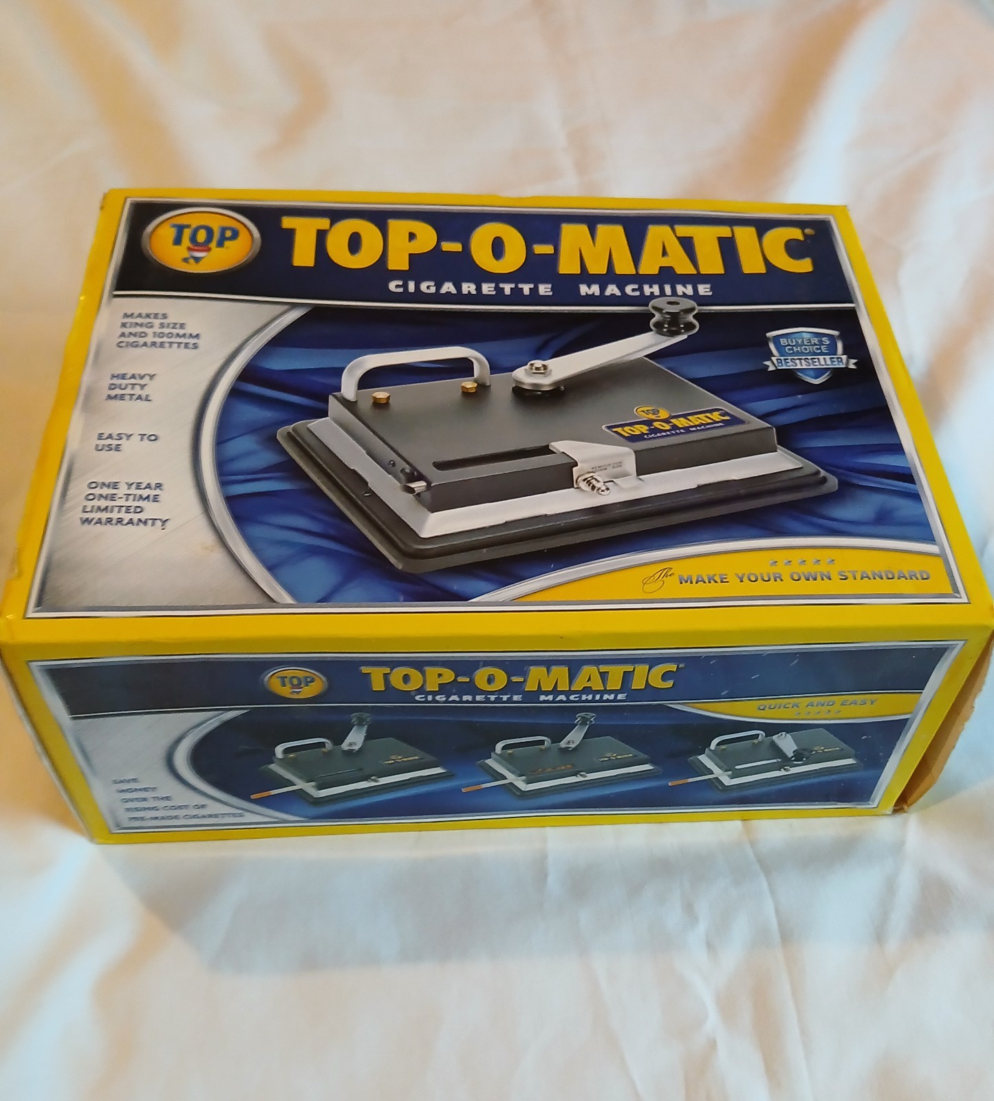 Top-O-Matic Cigarette Rolling Machine, EUC W/Original Box & Owner's Manual