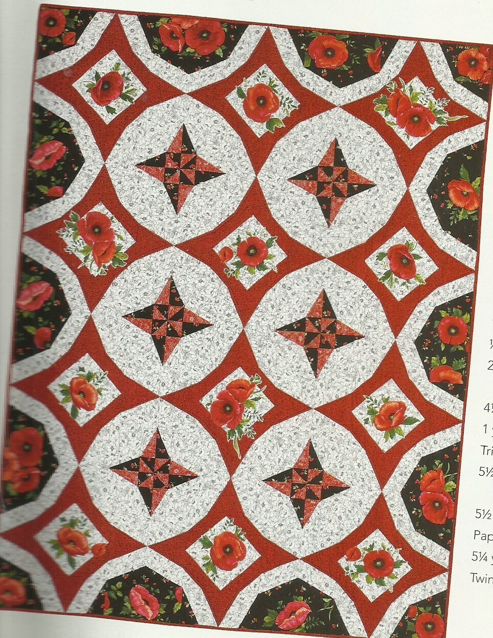 B0242 CIRCLING STARS QUILT PATTERN/INSTRUCTIONS
