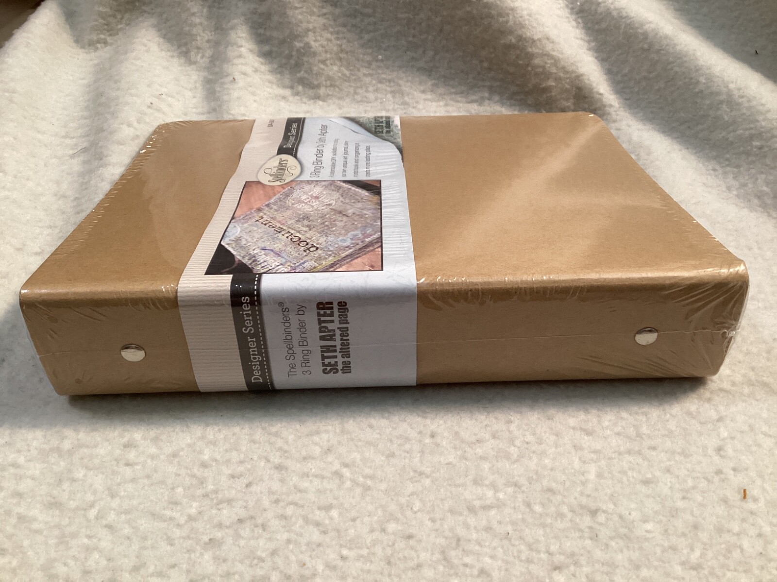 DIY Spellbinders 3 RING JOURNAL BINDER Brown 8.25" X 9" w/ 3 extra tab refills