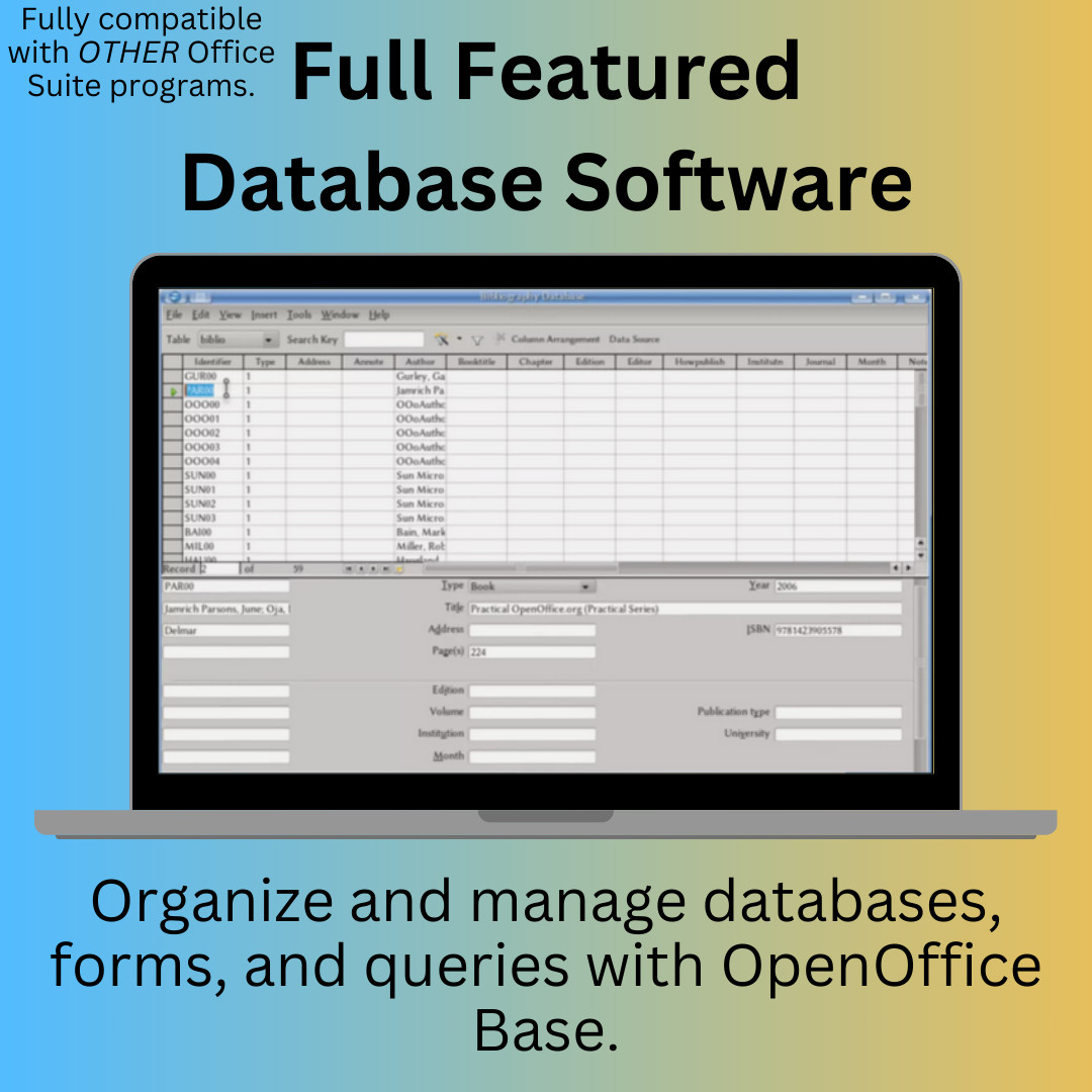 Open Office Software Suite for Mac USB Word Processing Home Student Business