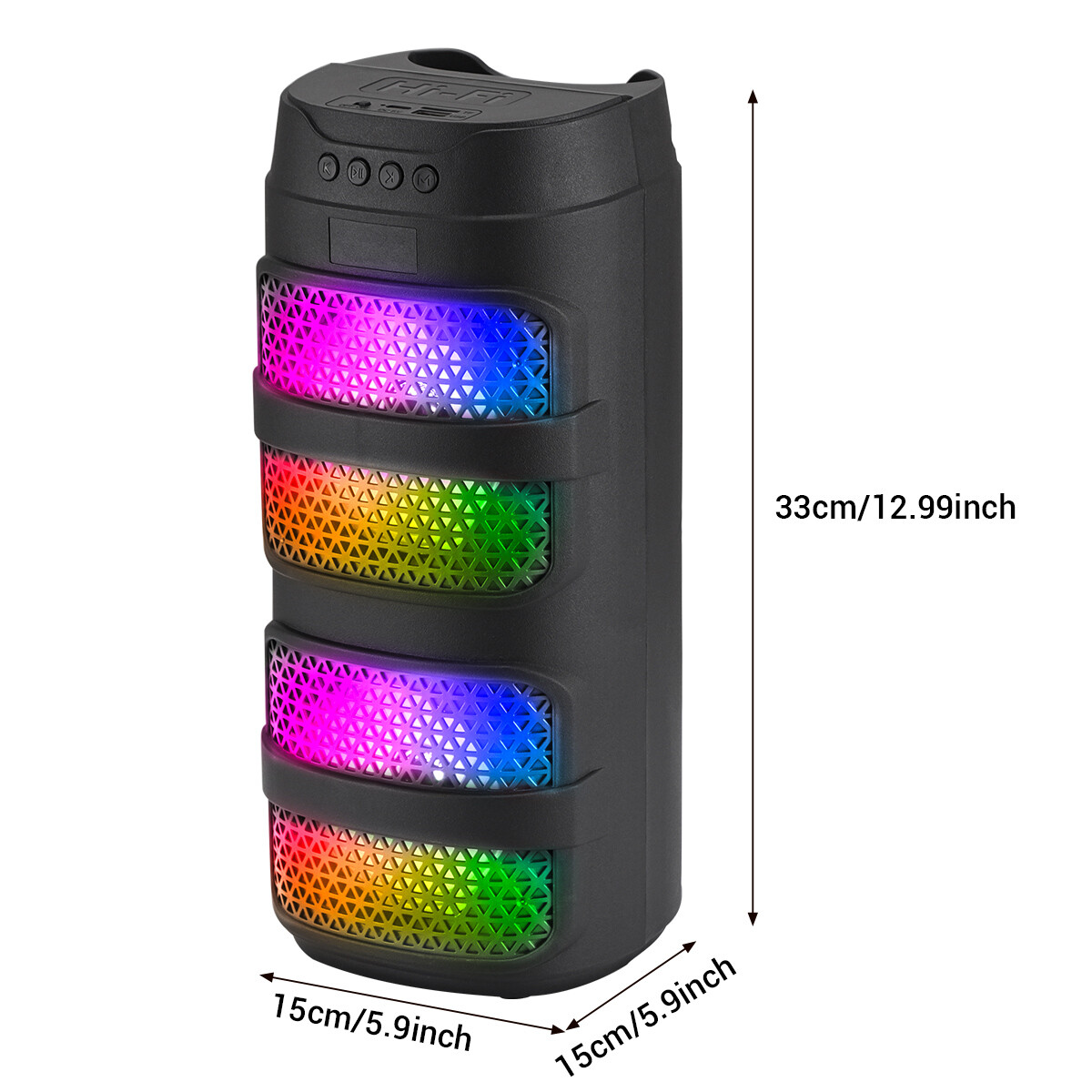 Dual 4" 3000W Portable Bass Heavy Bass Bluetooth Speakers Stereo Party TWS Sound
