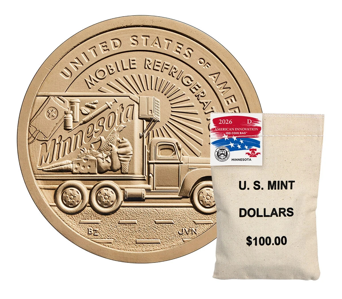 2026 American Innovation $1 Coin Bag (D) - Minnesota 26GBH - US MINT - Limited!