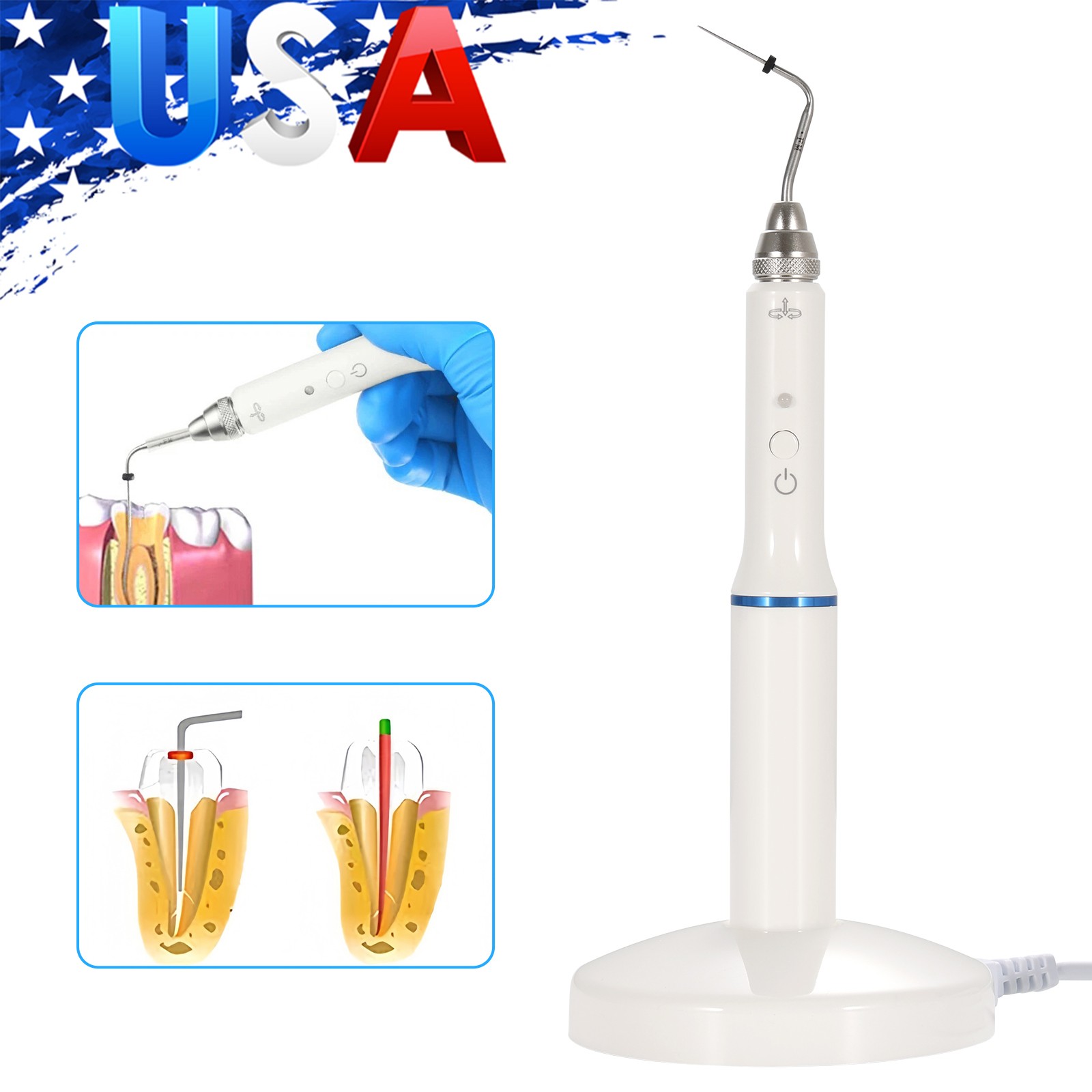 Dental Gutta Percha Obturation Endo Heated Pen +2 Tips