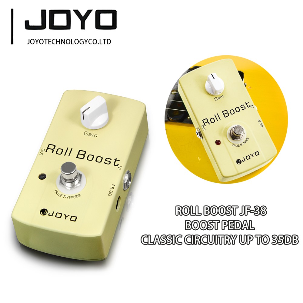 JOYO Boost Pedal Classic Circuitry up to 35dB Clean and Boost-Roll Boost JF-38
