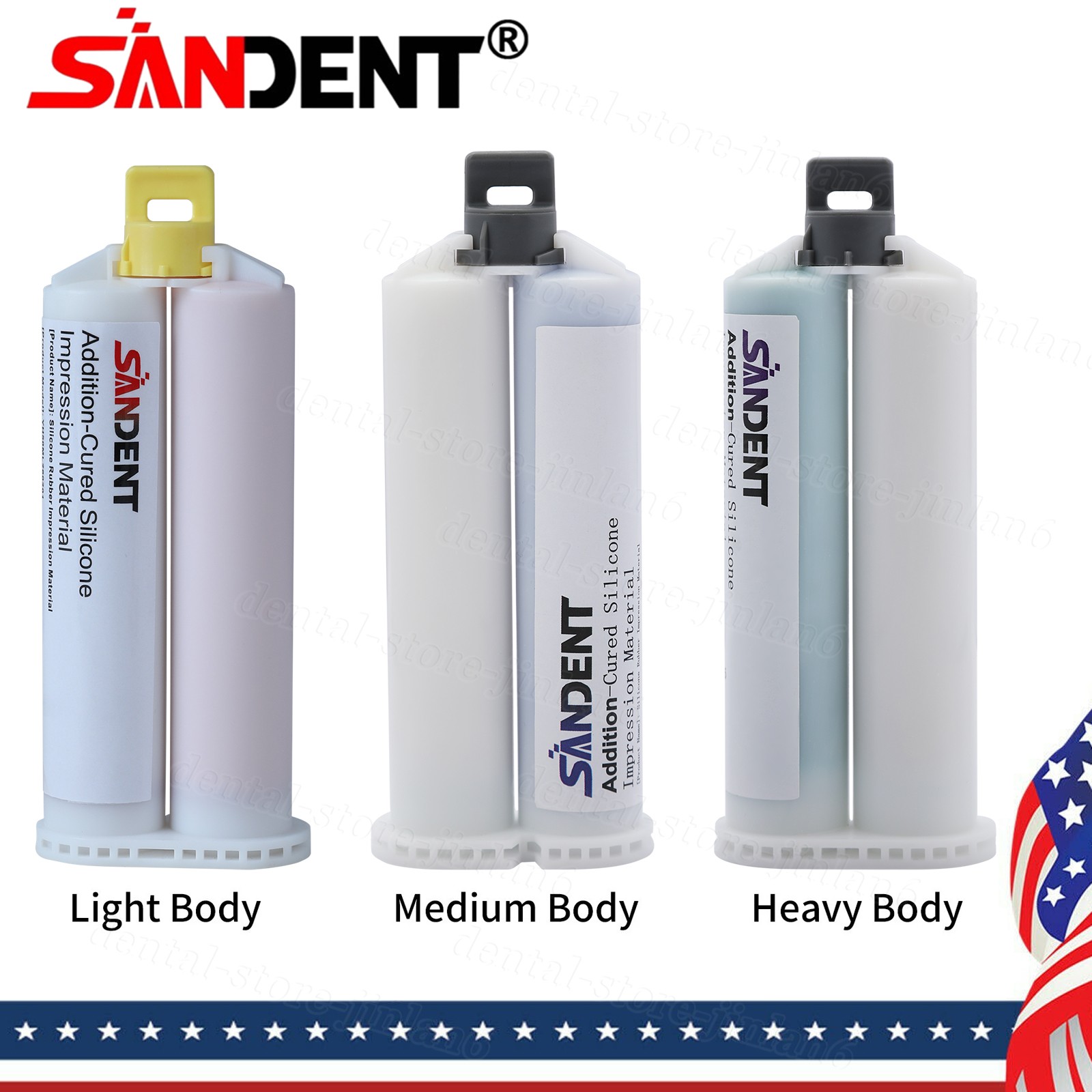 Dental LIGHT MEDIUM HEAVY BODY FAST SET VPS Impression Material Cartridges