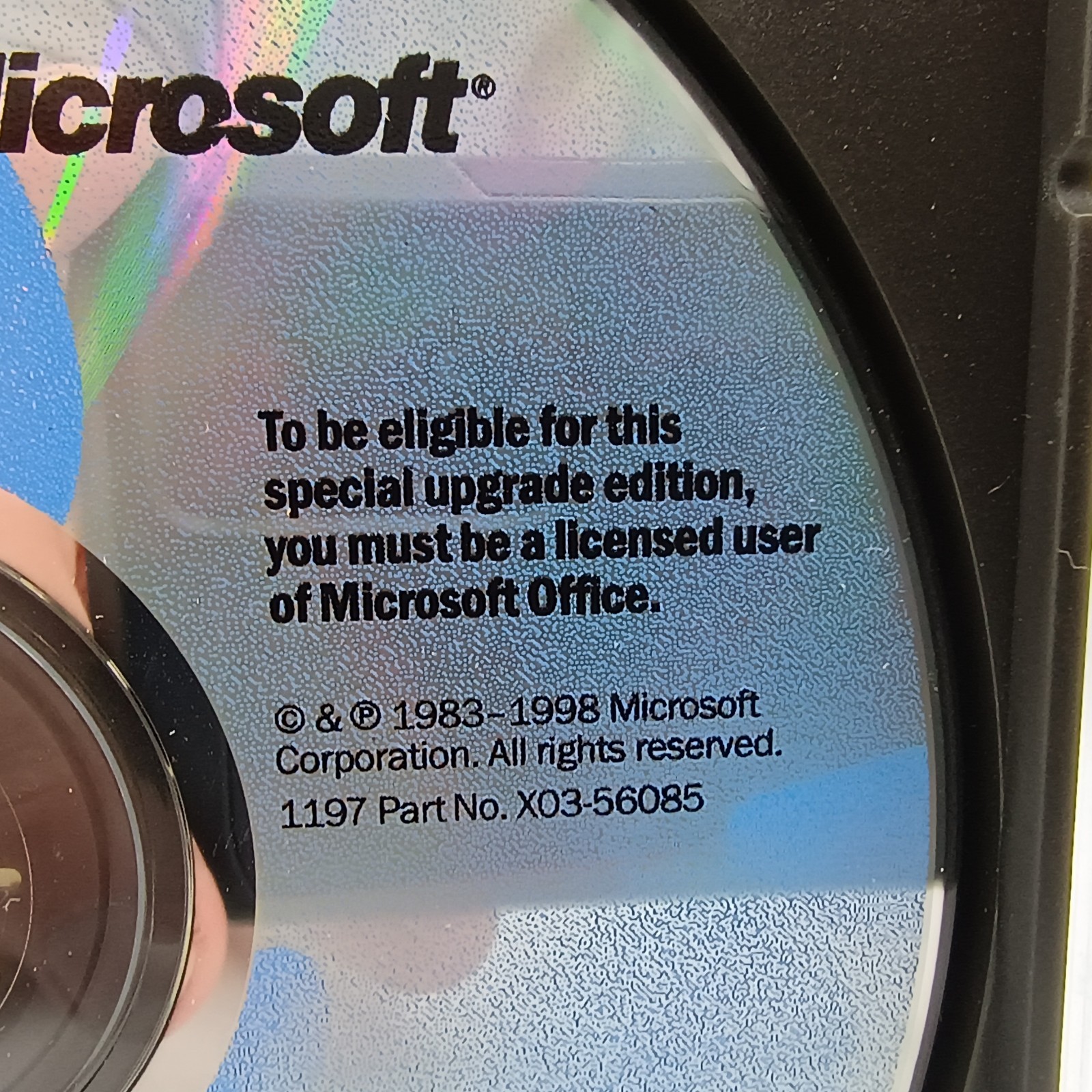 Microsoft Office 98 Macintosh Edition CD-ROM with CD Key Vintage Mac Software