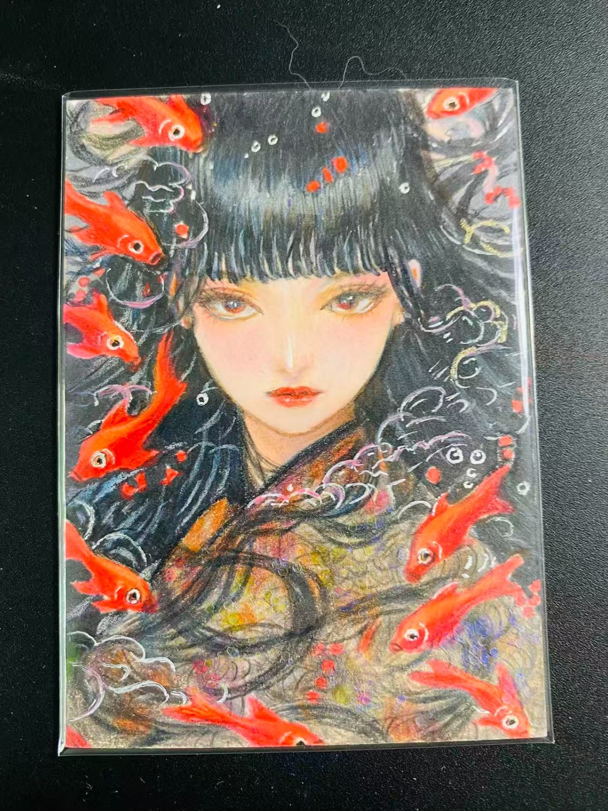 Runqing Studio Water‑Spirit Traditional Chinese Beauty 1/1 Sketch by Qiushui