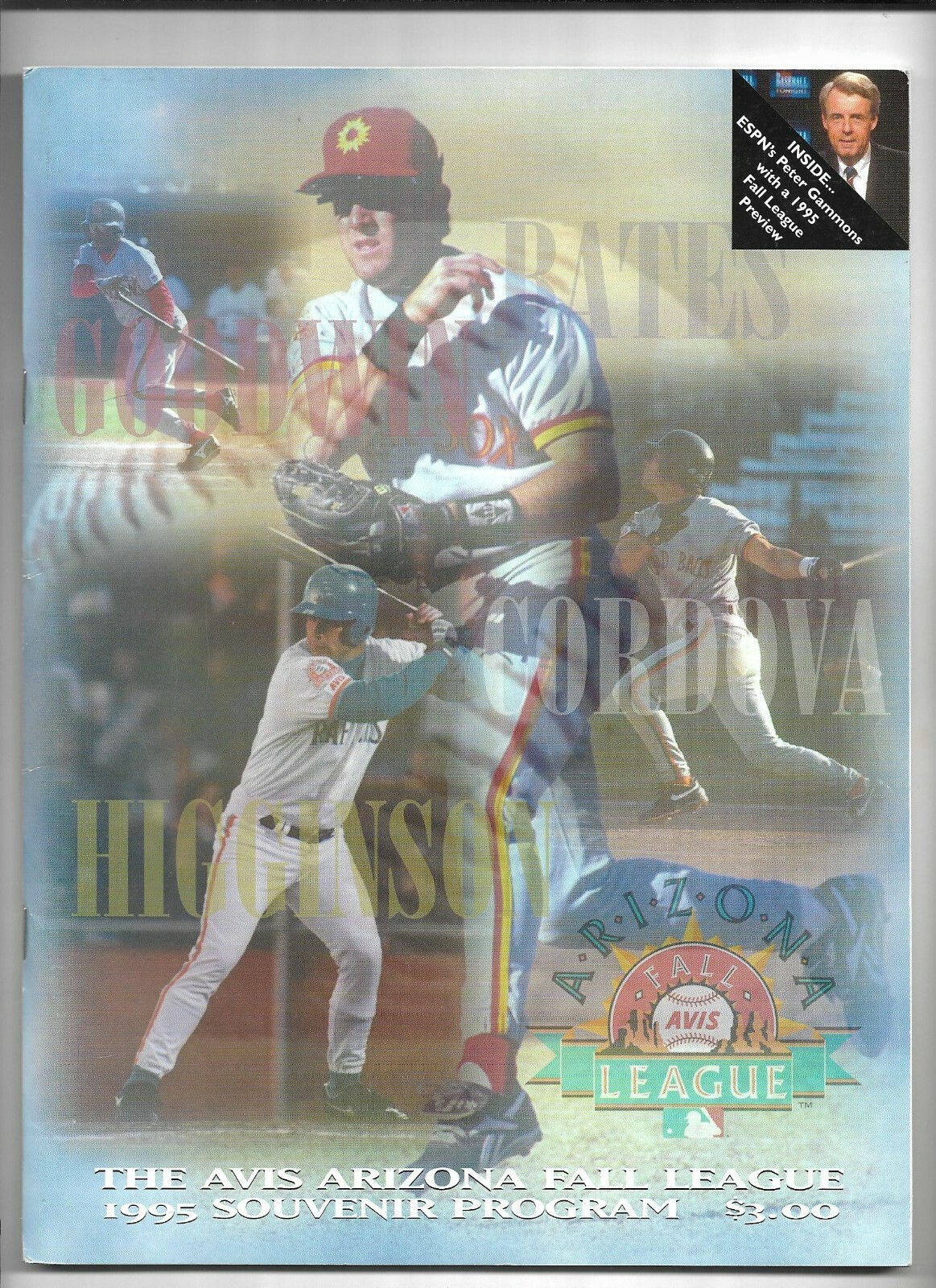 1995 Arizona Fall League Minor League Program---Damon--Varitek  EX
