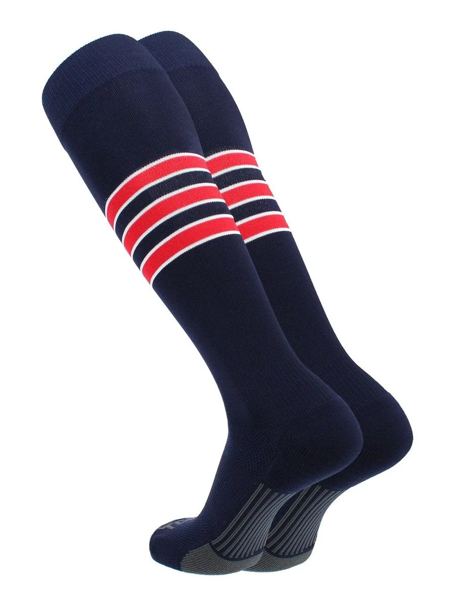 TCK Dugout Series Socks NAVY | WHITE | SCARLET LG
