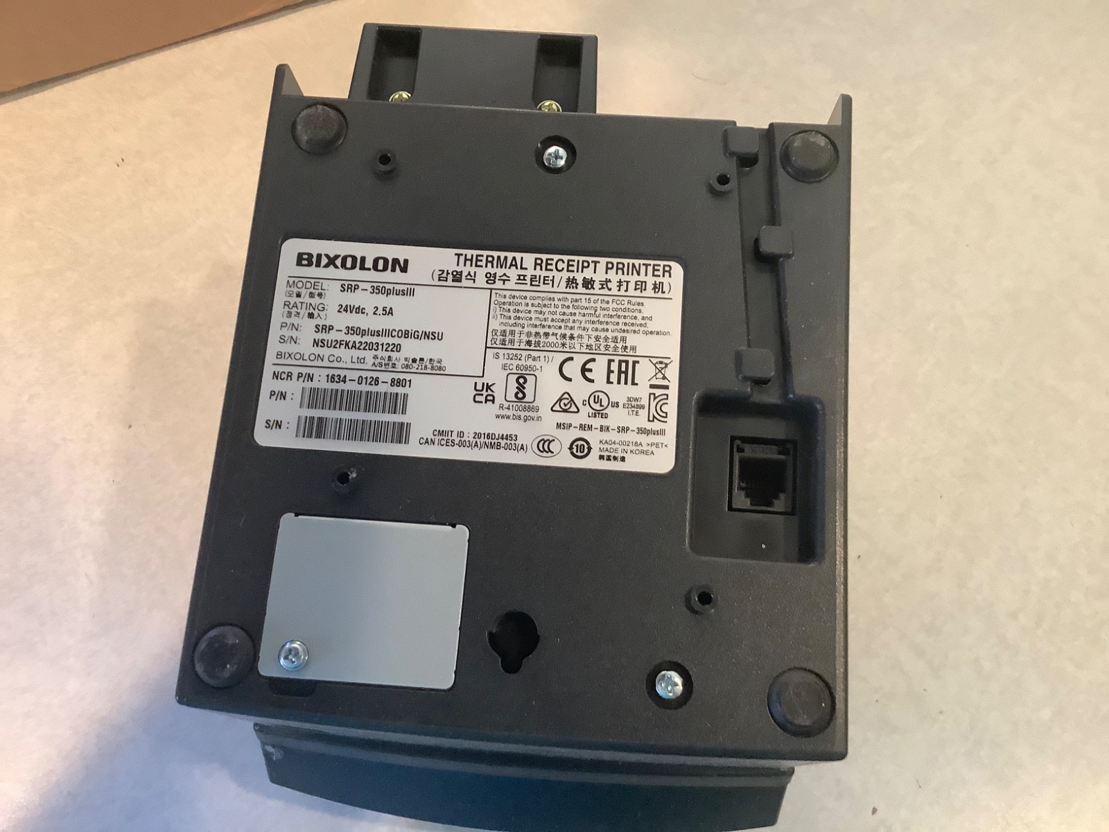 Bixolon SRP-350PLUSIIICOSG Thermal Printer - Black