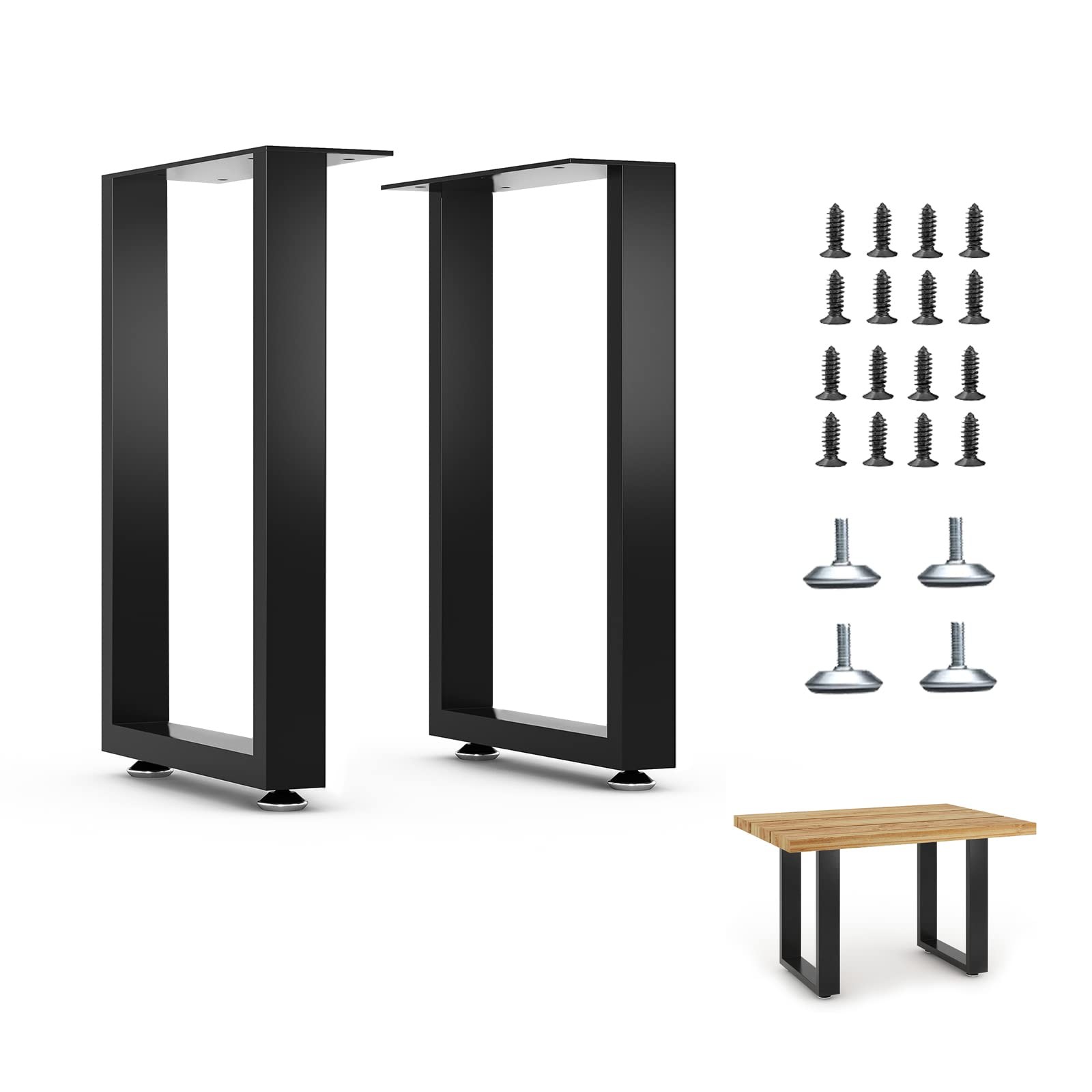 16â€ Bench Legs,Metal Table Legs Heavy Duty Furniture 16X11, Rectangle