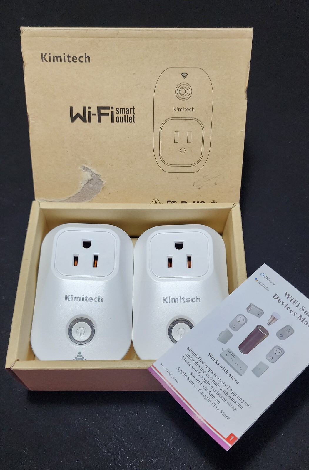 Kimitech Wi-Fi Smart Outlets iPhone And Android Alexa Compatible!