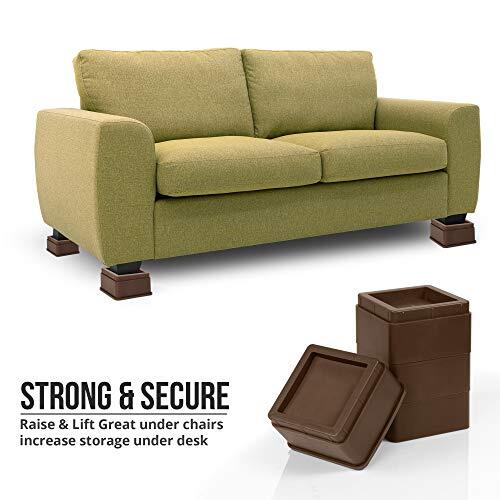 Furniture and Bed Risers - 2 Inch Stackable Square Risers Utopia Bedding