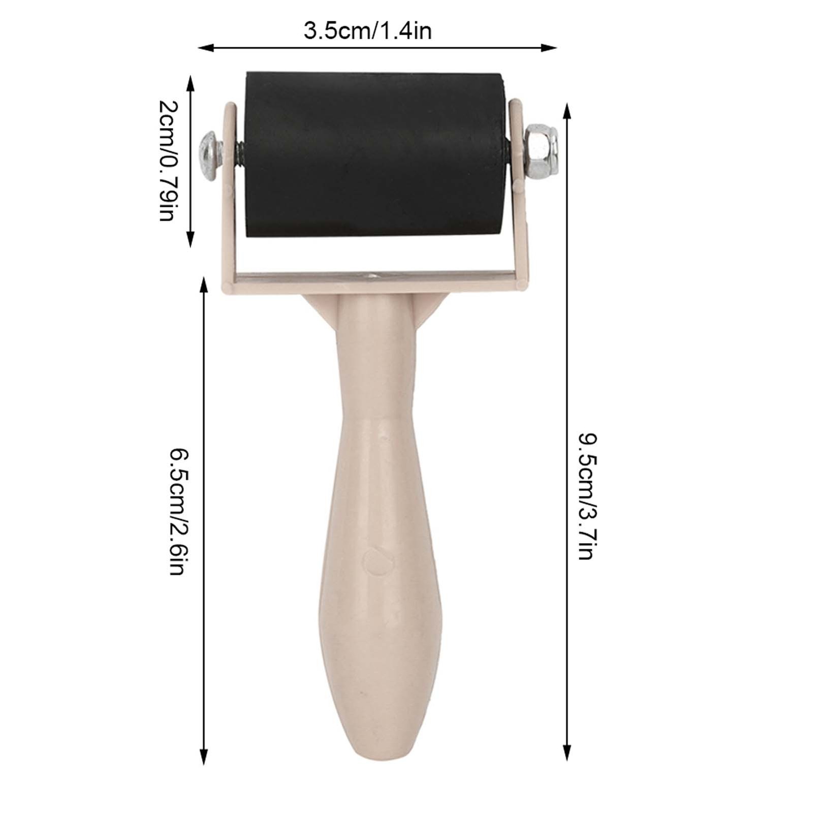 Primary Color Plastic Handle Printmaking Brayer Ink Rubber Roller Art Tool