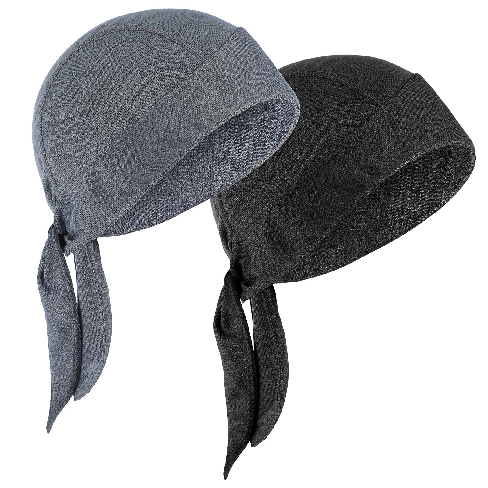 2Pcs Doo Rags for Men, Soft Head Wraps for Men, Elastic Fit Cooling Helmet Li...