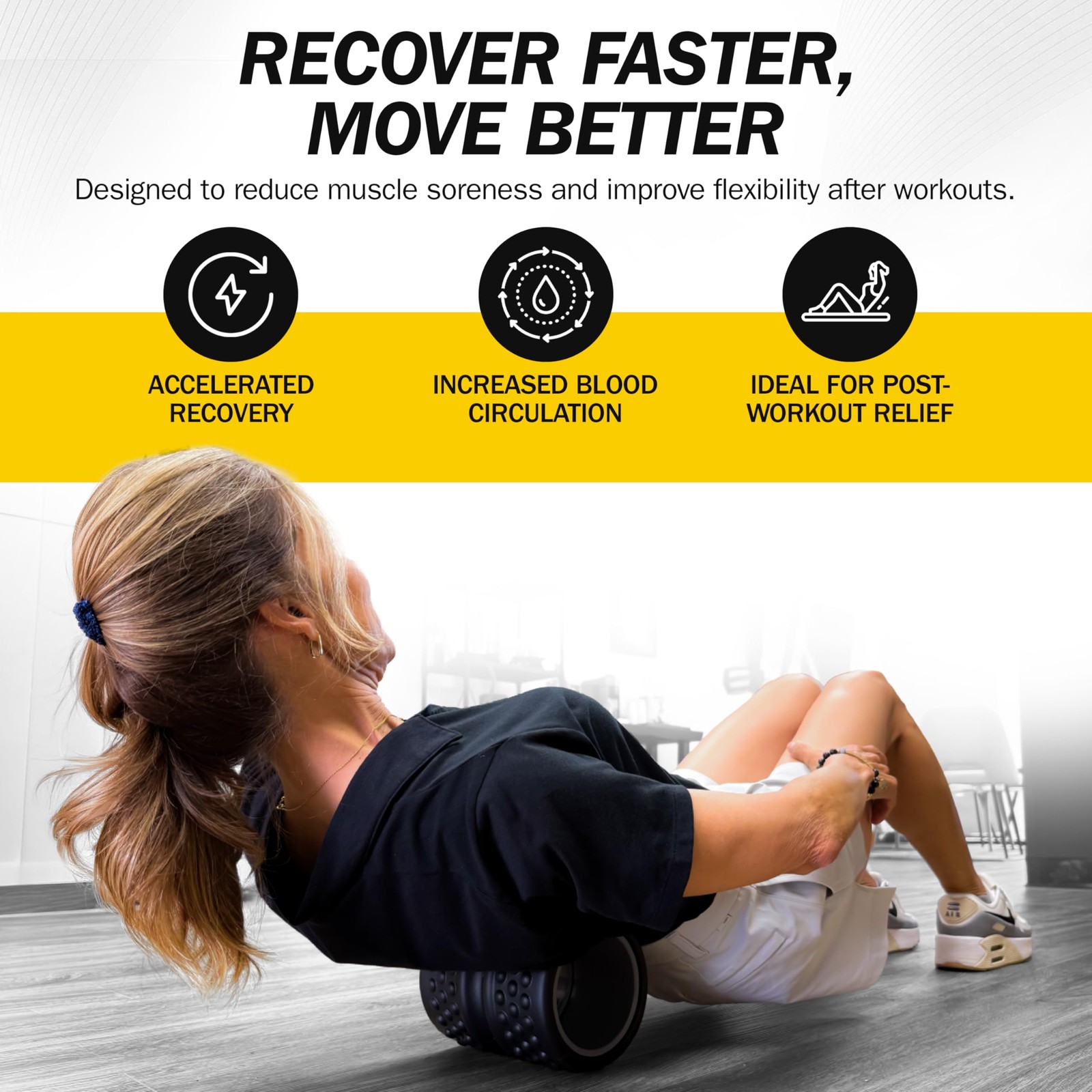 Rolflex SpineAline Back Roller Muscle Rollers Deep Tissue Spine Alignment Tool
