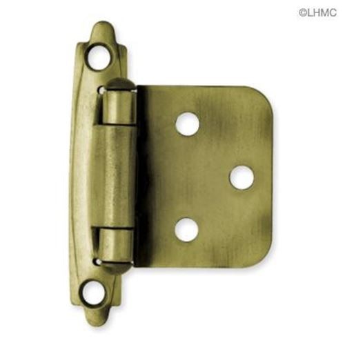 Pair Variable Overlay Self Closing Antique Bronze Hinges