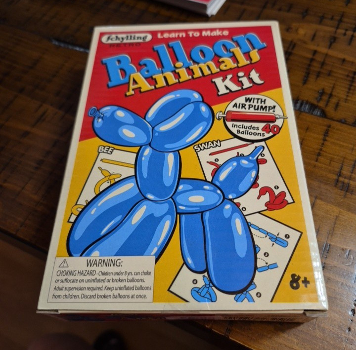 Learn To Make 6 Balloon Animals Kit Schylling Retro Bee 2 Dogs Swan Mouse Rabbit