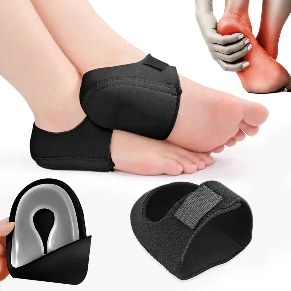 Plantar Fasciitis Heel Spur Foot Support With U-Shaped Silicone Gel Heel Cups